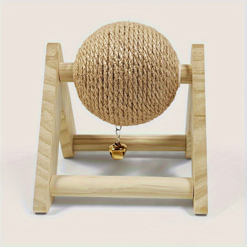 1 PC Polyester Fiber Pet Sisal Claw and Tooth Care Ball Toy for Rabbits - Durable, Non-Toxic, Stress Relief and Venting Toy for Small Animals