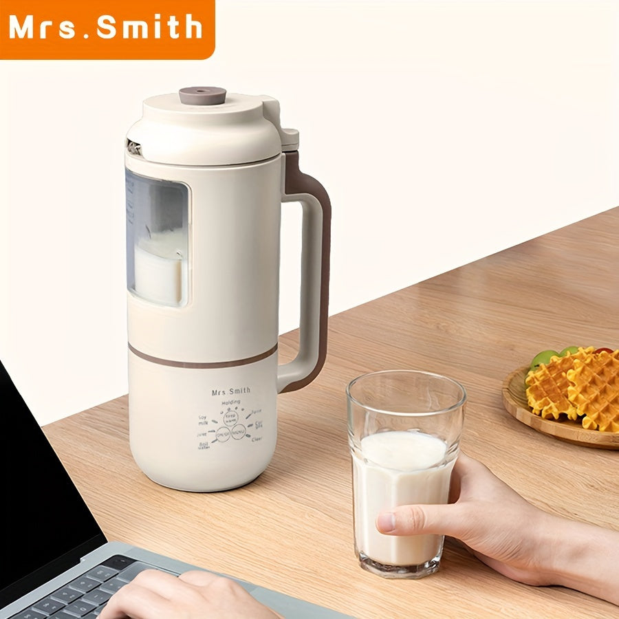 1000ml MRSSMITH Deluxe Portable Mini Soy Milk Maker - Enjoy Fresh Soy Milk and Juices with Advanced 23000RPM Motor, Touch Type Operation, and Self-Cleaning Function - Perfect for 1-4 Person Households with US Plug and 110-130