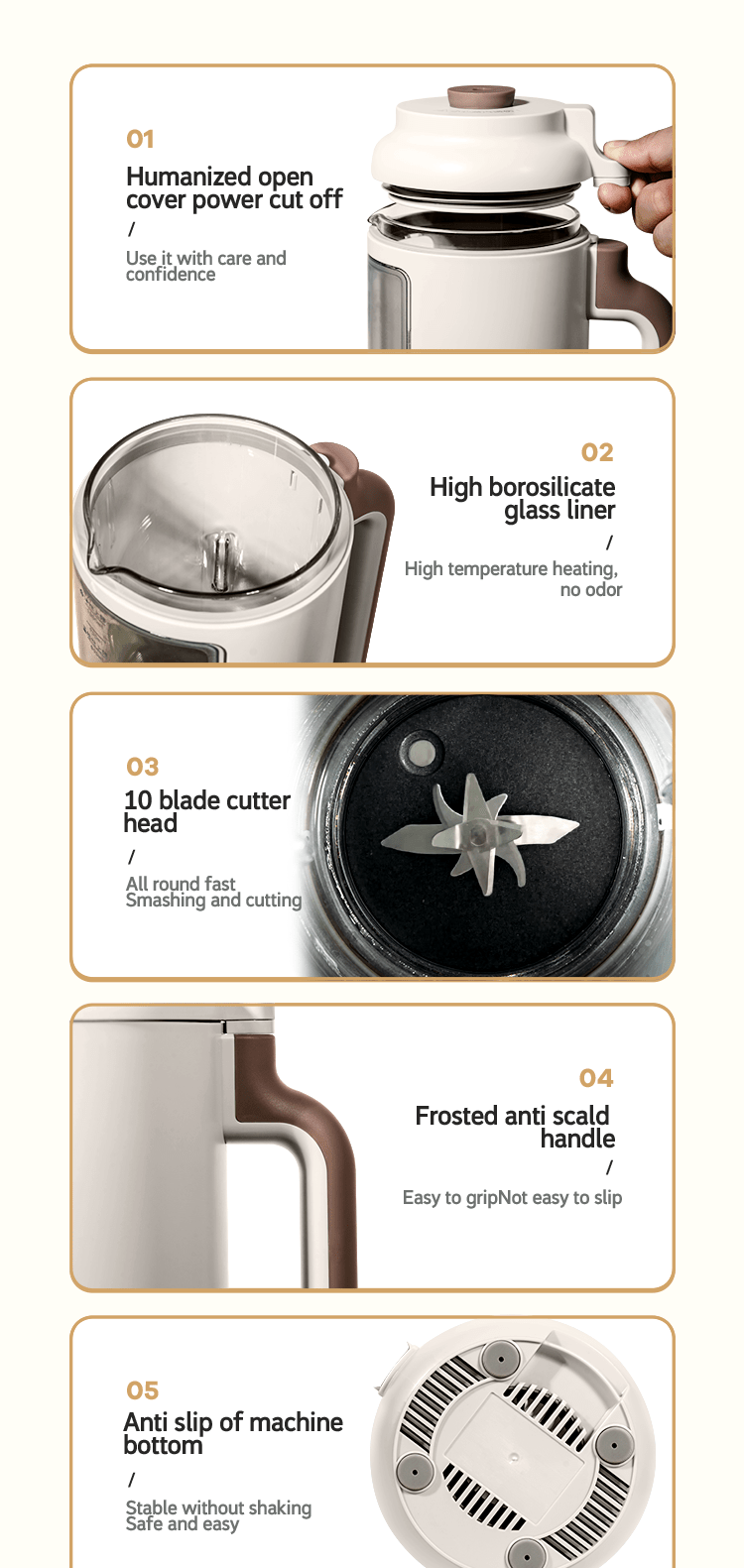 1000ml MRSSMITH Deluxe Portable Mini Soy Milk Maker - Enjoy Fresh Soy Milk and Juices with Advanced 23000RPM Motor, Touch Type Operation, and Self-Cleaning Function - Perfect for 1-4 Person Households with US Plug and 110-130