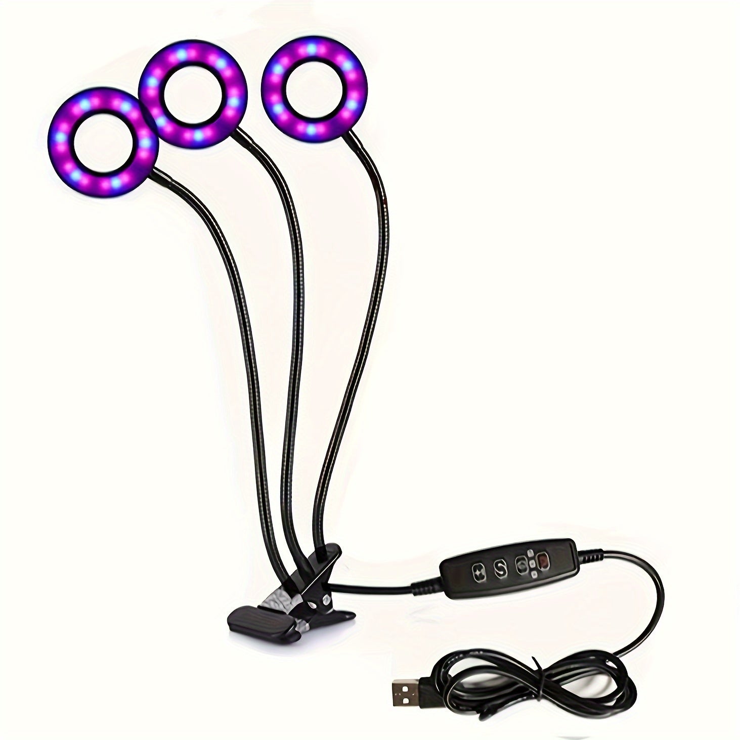 1pc aquarium cultivation purple light lamp, fish tank led lamp, 3 fish tank hydroponic plant angel ring plant lamp, red and blue aquarium plant growth lamp, hydroponic plant growth lamp, LED filling lamp, succulent plant lamp