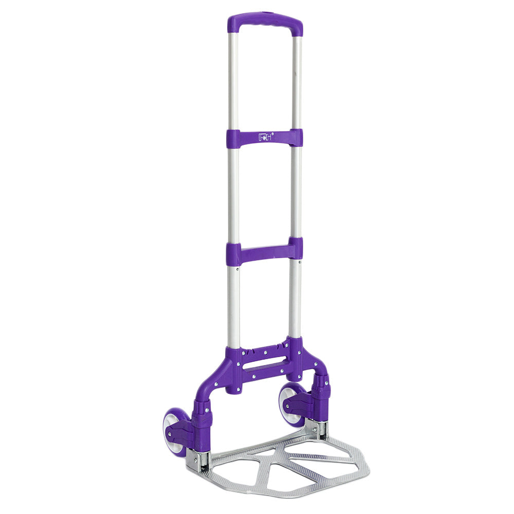 Folding Hand Truck Aluminum Portable Folding Hand Cart 165lbs Capacity Hand Cart and Dolly for Home, Auto, Office, Travel Use