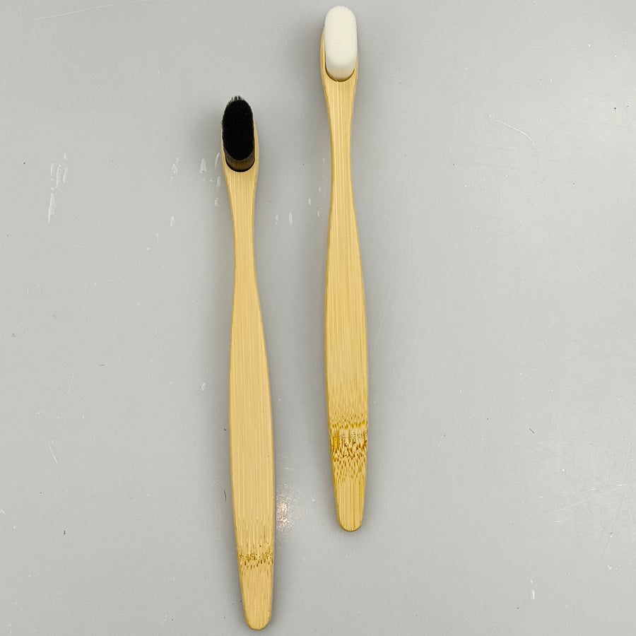 10 Pcs Bamboo Toothbrush Sets Natural Wooden Soft Fur Tooth Brush Eco-friendly Black White Toothbrushes Teeth Cleaning Tools