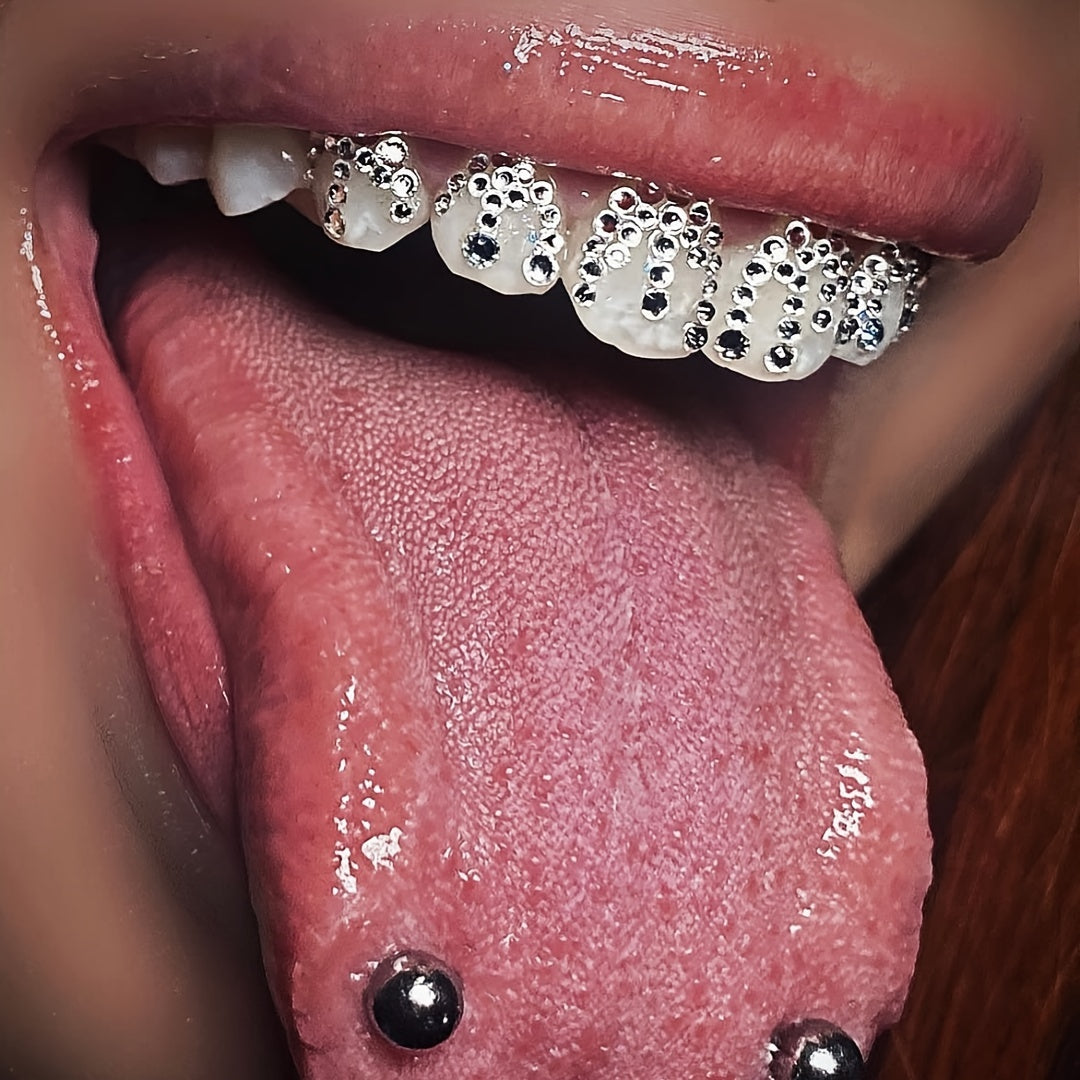 100pcs Sparkling Tooth Gems Set – Luxury Rhinestone Teeth Decoration Kit, Professional Fashion Stylish Tooth Jewelry for Everyday, Party Wear