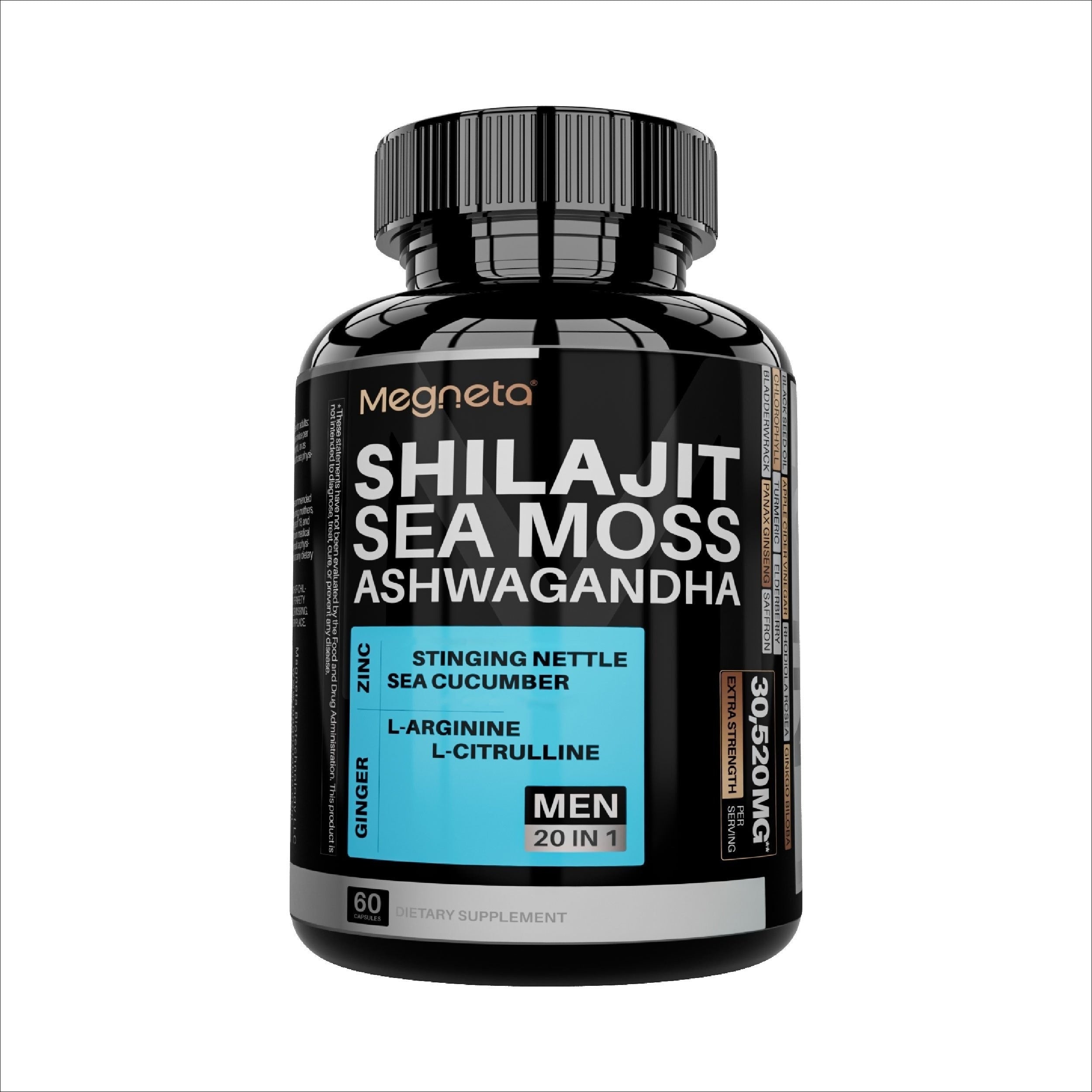 (2024NEW)Megneta Full Of Spirit And Vitality, Sea Moss Shilajit & Ashwagandha, With Highly Potent Herbal Ingredients