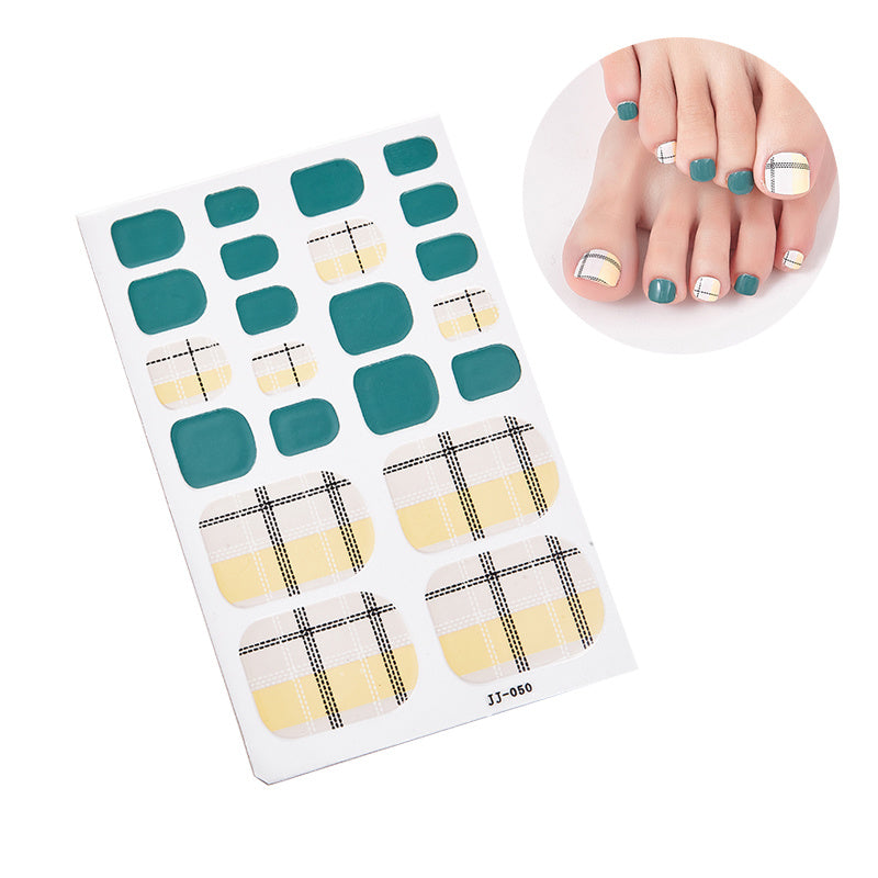 1 Pcs St.Patrick's Day Toe Nail Stickers, Nail Strips Decals With Glitter Design, Full Wraps Self Adhesive Toe Nail Tip, For Women Girls DIY Nail Art Decoration