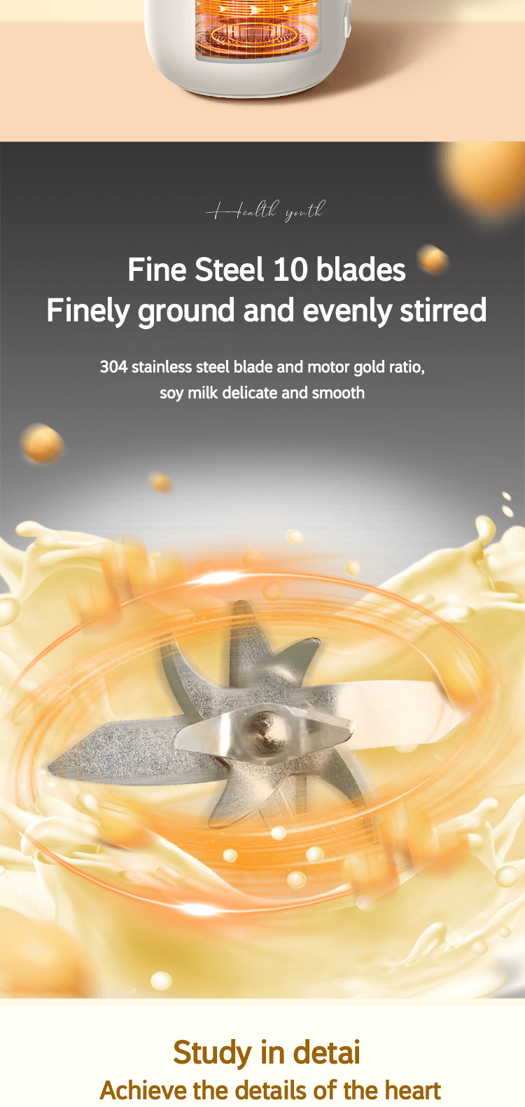 1000ml MRSSMITH Deluxe Portable Mini Soy Milk Maker - Enjoy Fresh Soy Milk and Juices with Advanced 23000RPM Motor, Touch Type Operation, and Self-Cleaning Function - Perfect for 1-4 Person Households with US Plug and 110-130