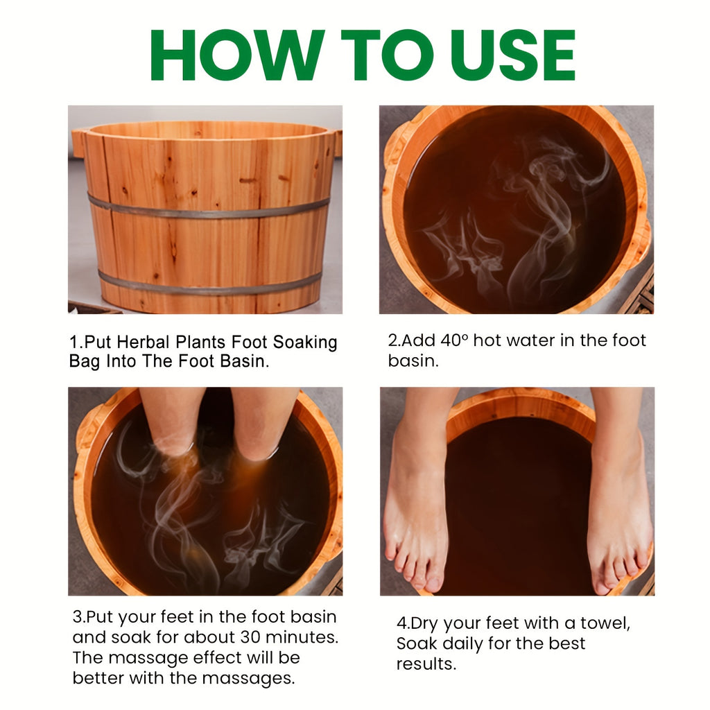 10pcs South Mogre Herbal Foot Soak Bags - Ginger & Cinnamon for Moisturizing, Relaxing Spa Experience - Natural, Hypoallergenic Ingredients in Portable Pouches for Easy Travel, Travel Spa Kit|Botanical Spa Product|Portable Pa