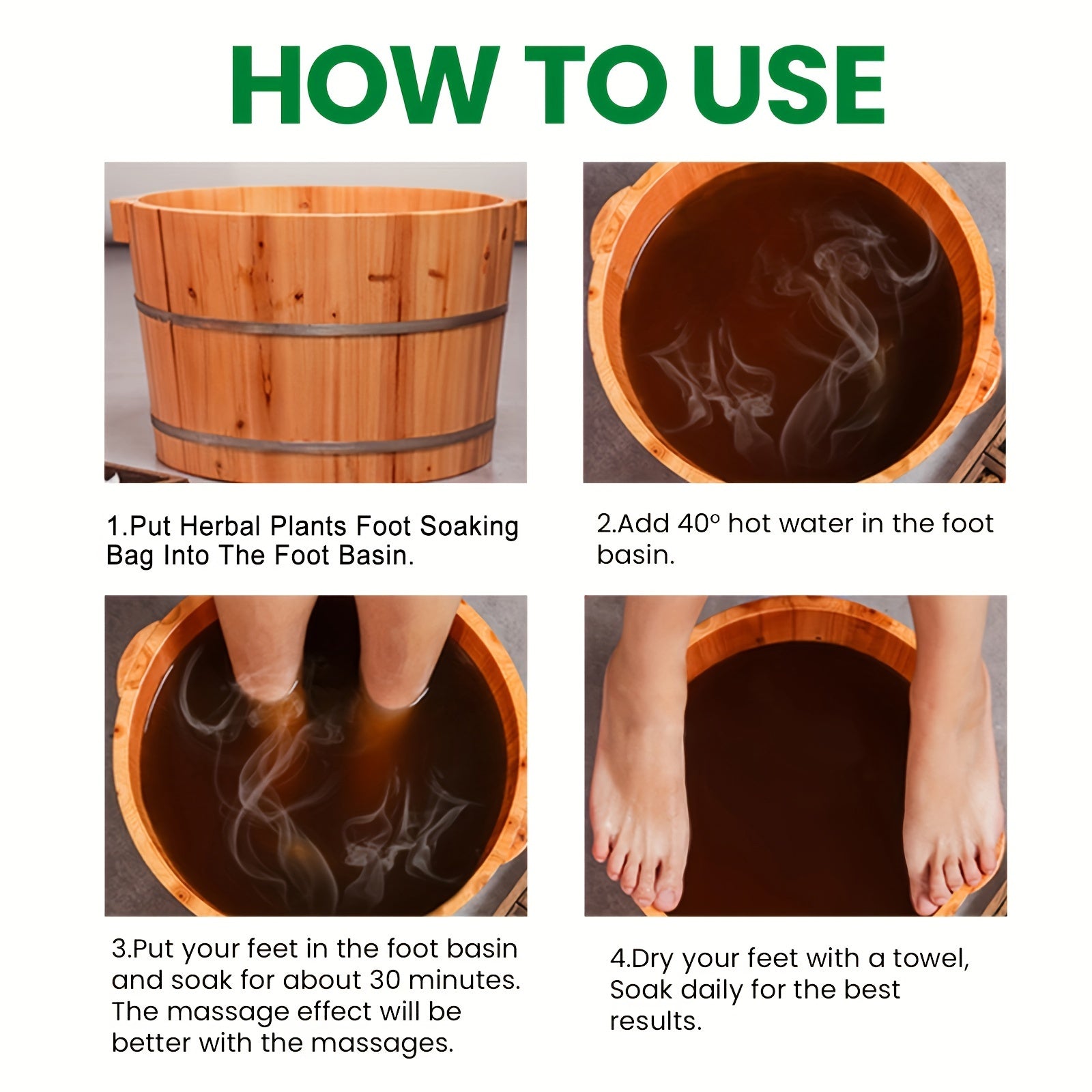 10pcs South Mogre Herbal Foot Soak Bags - Ginger & Cinnamon for Moisturizing, Relaxing Spa Experience - Natural, Hypoallergenic Ingredients in Portable Pouches for Easy Travel, Travel Spa Kit|Botanical Spa Product|Portable Pa
