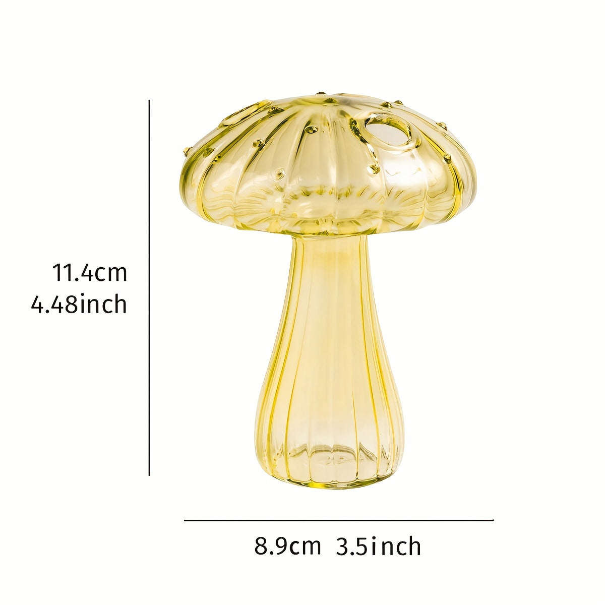 1pc Colorful Glass Mushroom Vase for Indoor Hydroponic Flower Arrangement and Home Decor