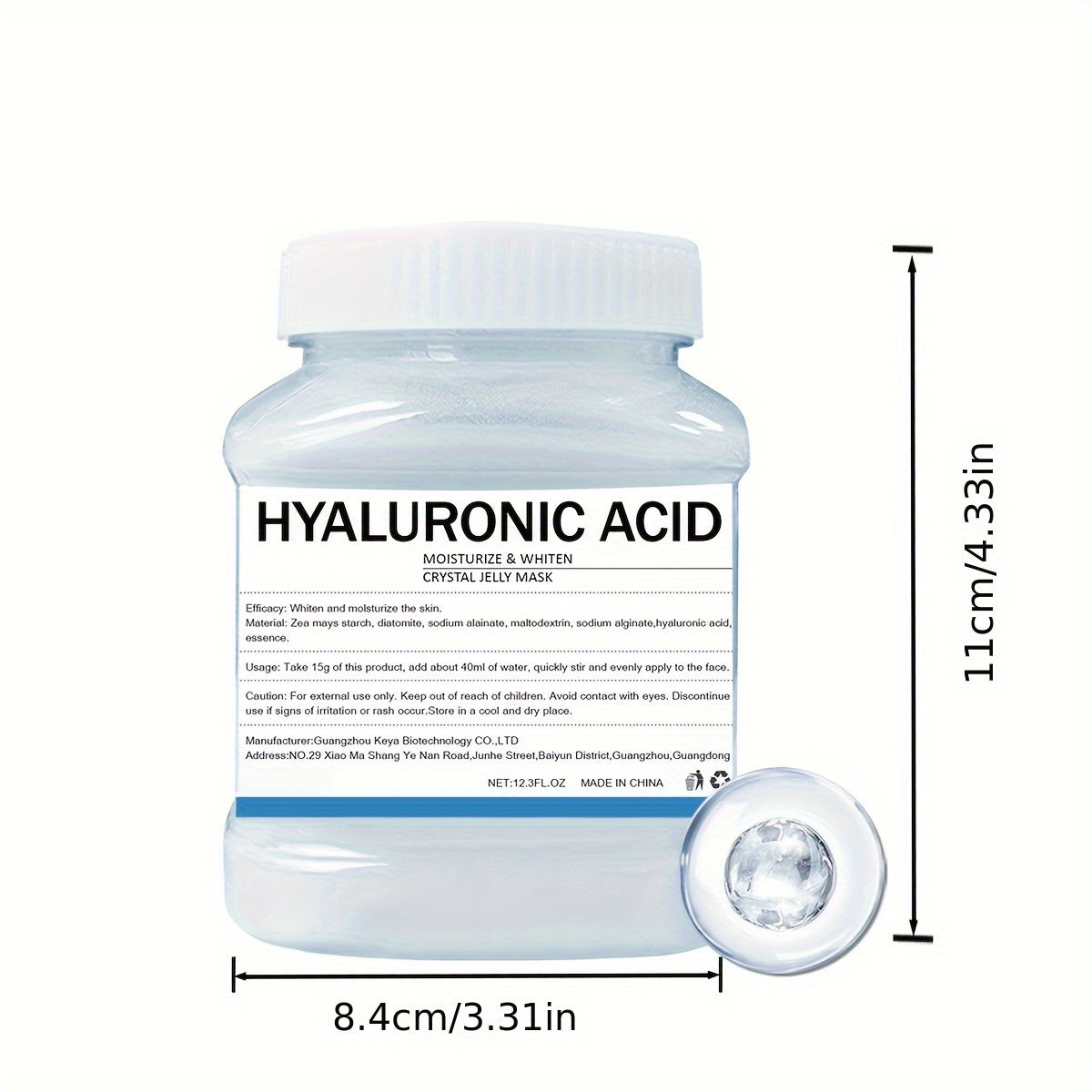 12.3Fl.Oz Hydrating Hydro Jelly Face Mask - Moisturizing, Improving, and Hydrating Facial Skin Care - Natural Gel Peel Off Mask for Glowing Complexion