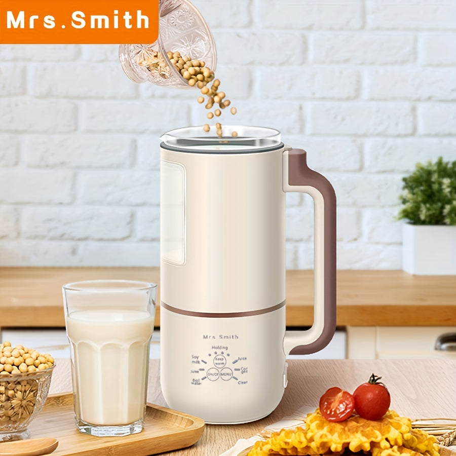 1000ml MRSSMITH Deluxe Portable Mini Soy Milk Maker - Enjoy Fresh Soy Milk and Juices with Advanced 23000RPM Motor, Touch Type Operation, and Self-Cleaning Function - Perfect for 1-4 Person Households with US Plug and 110-130