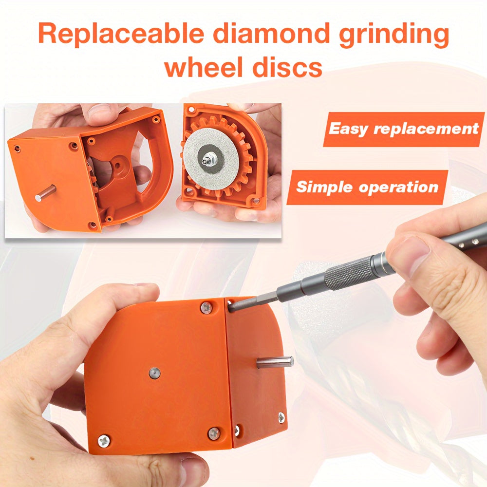 1 Set Multi-functional Twist Drill Grinder, 2-16mm Impact Electric Drill, Wear-resistant Diamond Sharpener, Drill Bit Grinding Tools With 3pcs Drill Bit Positioner For Impact Drills Milling Cutters Knives Scissors Choppers