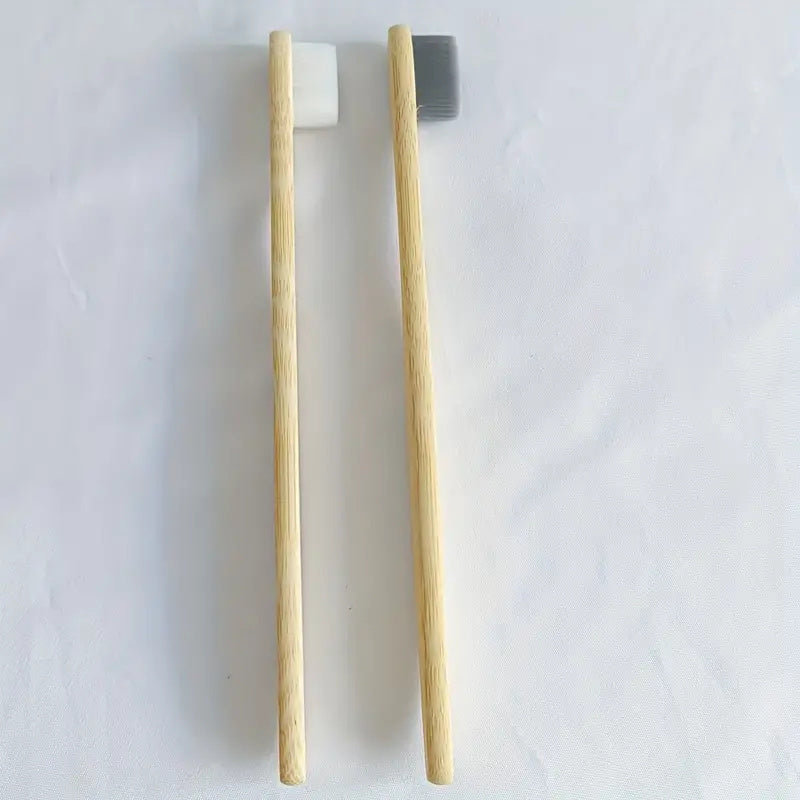 10 Pcs Bamboo Toothbrush Sets Natural Wooden Soft Fur Tooth Brush Eco-friendly Black White Toothbrushes Teeth Cleaning Tools