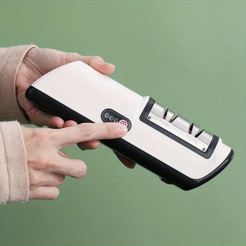 1 Pc High-speed Automatic Electric Knife Sharpener, One-button Operation, Can Sharpen Scissors, Various Knives - Precision Designed Kitchen Gadgets