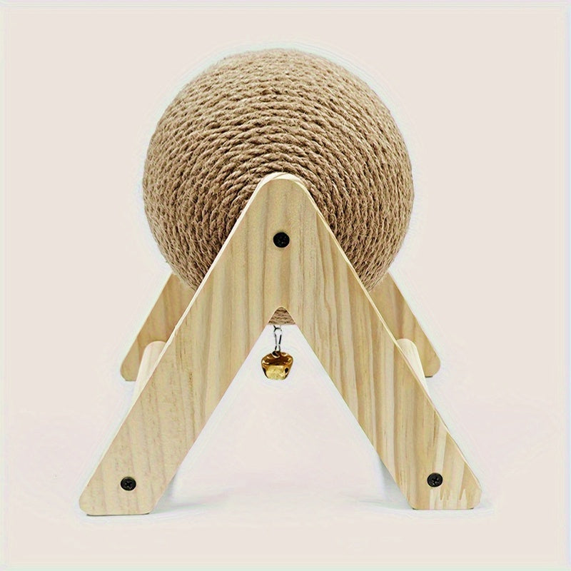 1 PC Polyester Fiber Pet Sisal Claw and Tooth Care Ball Toy for Rabbits - Durable, Non-Toxic, Stress Relief and Venting Toy for Small Animals
