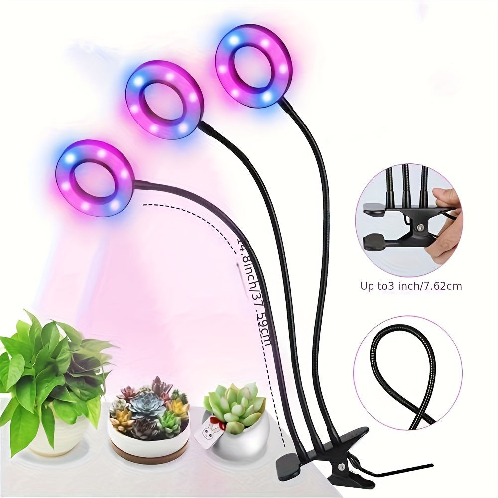 1pc aquarium cultivation purple light lamp, fish tank led lamp, 3 fish tank hydroponic plant angel ring plant lamp, red and blue aquarium plant growth lamp, hydroponic plant growth lamp, LED filling lamp, succulent plant lamp