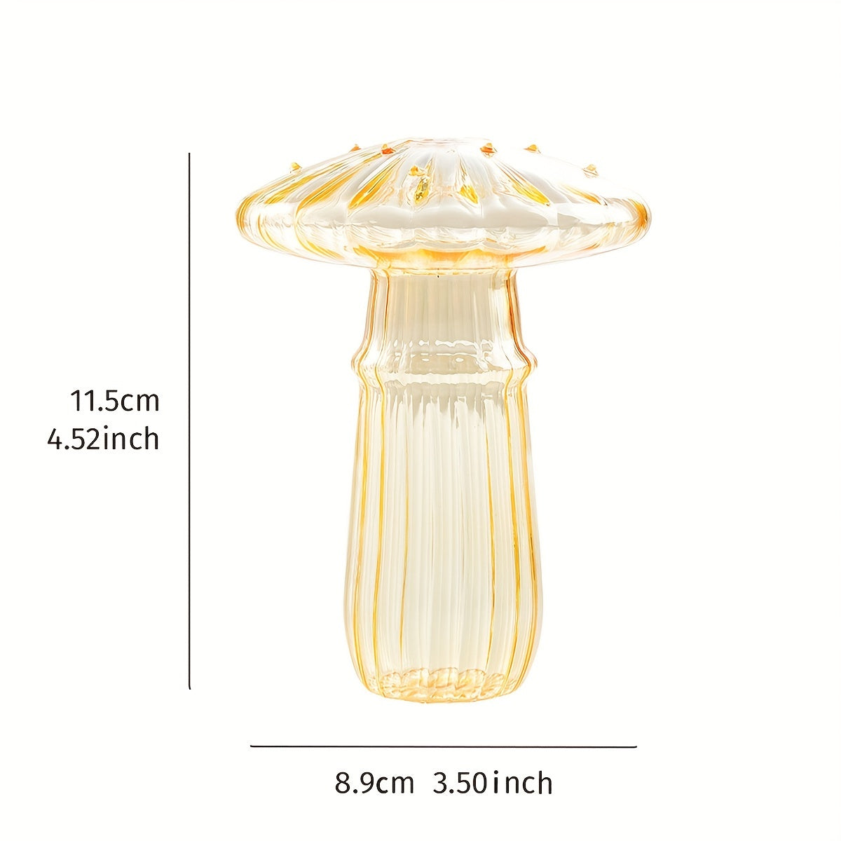 1pc Colorful Glass Mushroom Vase for Indoor Hydroponic Flower Arrangement and Home Decor