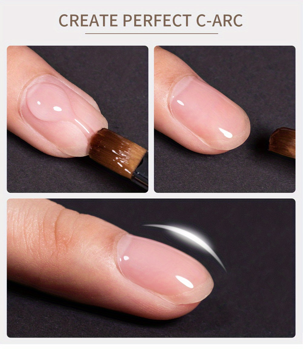 0.51oz Self-Leveling Gel Nail Polish, Clear Hard Gel Nail Extension, 3D Modelling, Rhinestone Glue, Soak Off UV Nail Gel Semi-Permanent Varnish