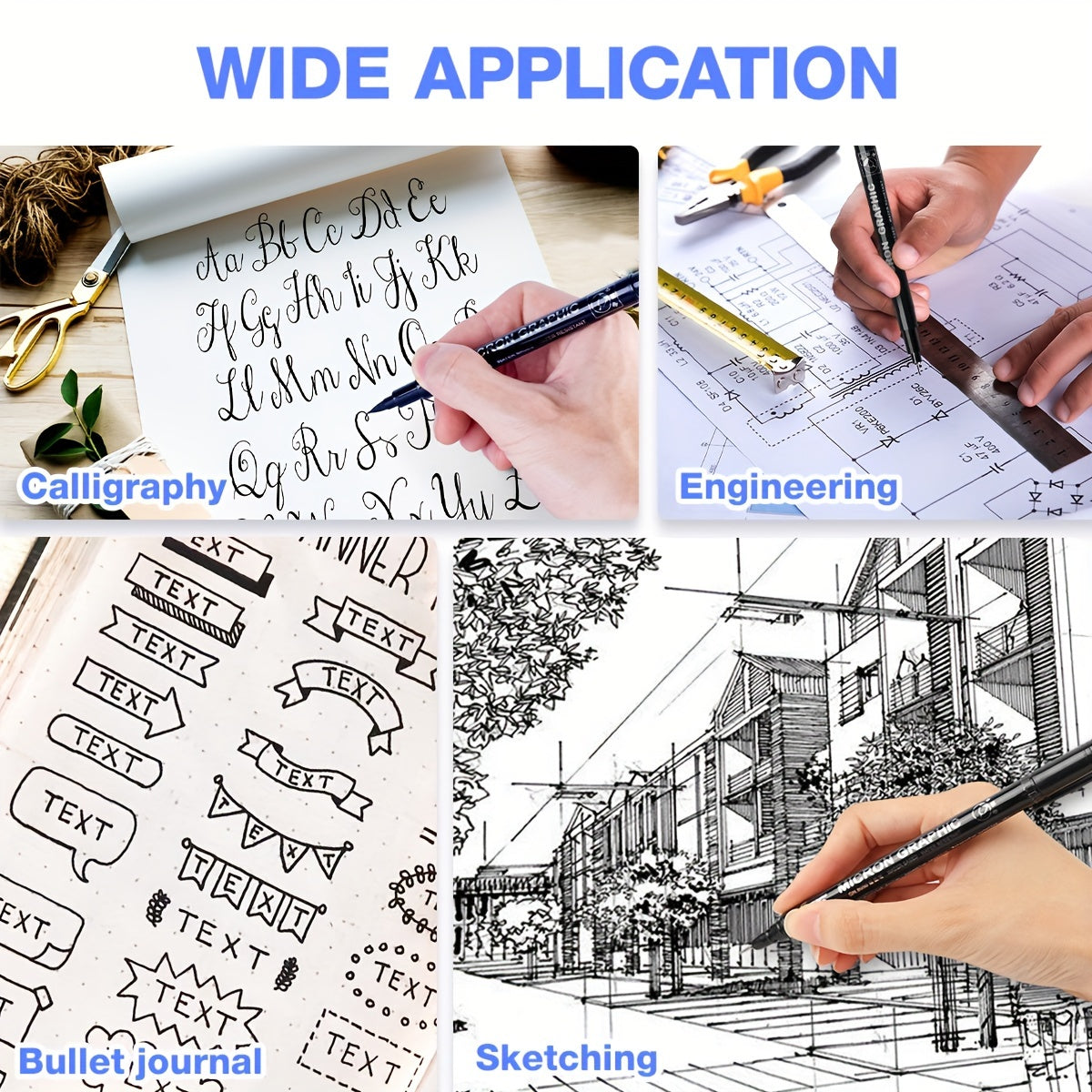 12pcs Black Needle Tube Pen - Perfect for Drawing Fine Lines and Detailed Artwork!