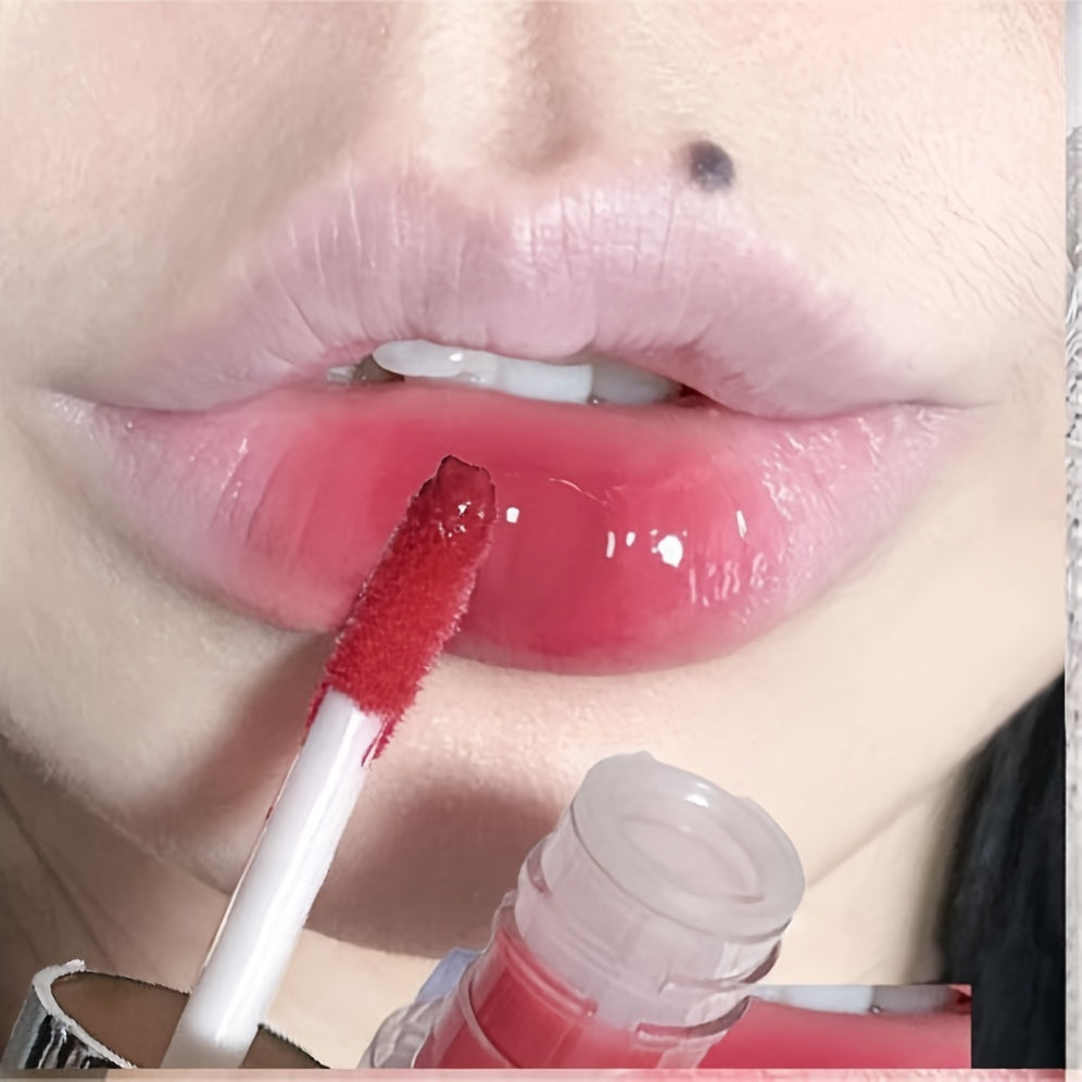 "Cappuvini Hydro-Glow Glassy Lip Gloss/Tint - Low Saturation, Bare-Face Friendly Lipstick For Students & Makeup Enthusiasts"