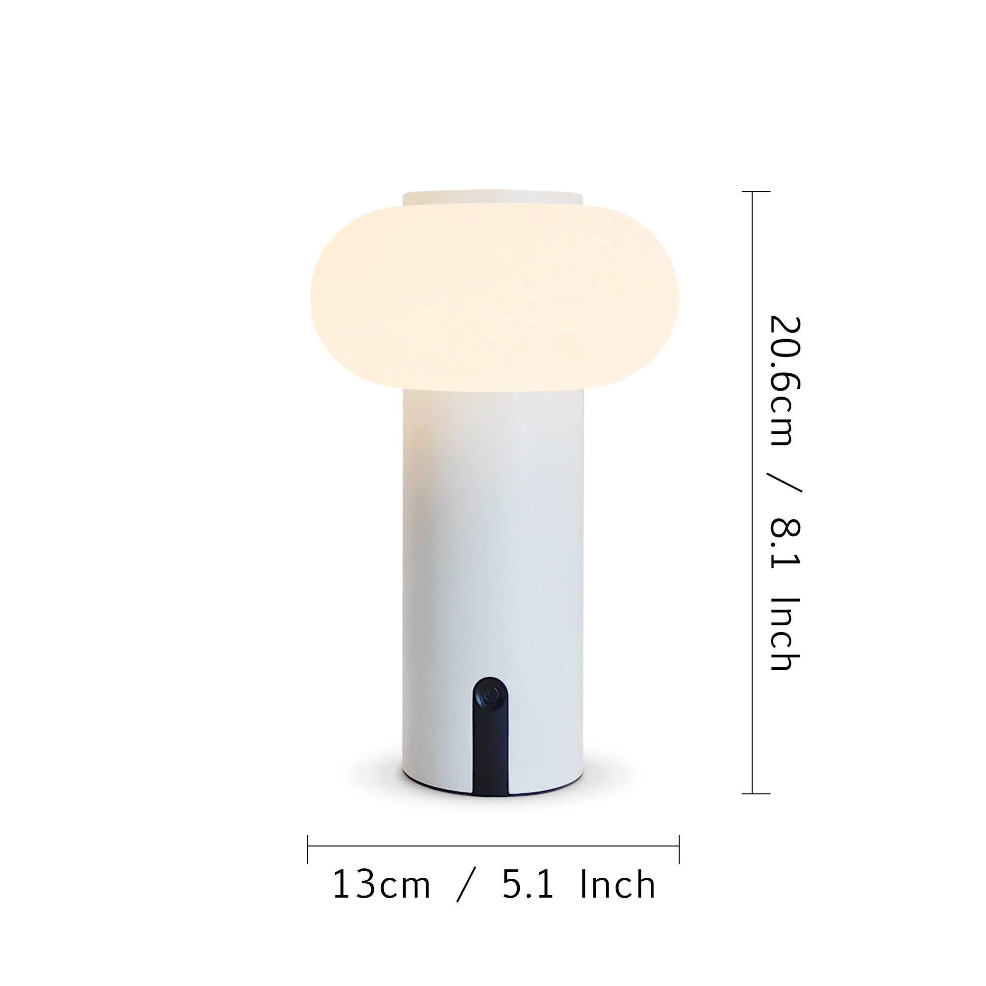 1 Piece Creative LED Mushroom Lamp, Wireless Table Lamp, USB Rechargeable Battery (Charge your cell phone in case of emergency), Touch Control Dimming Night Light, Multi-functional Lighting, Suitable for Restaurant, Party, Ou