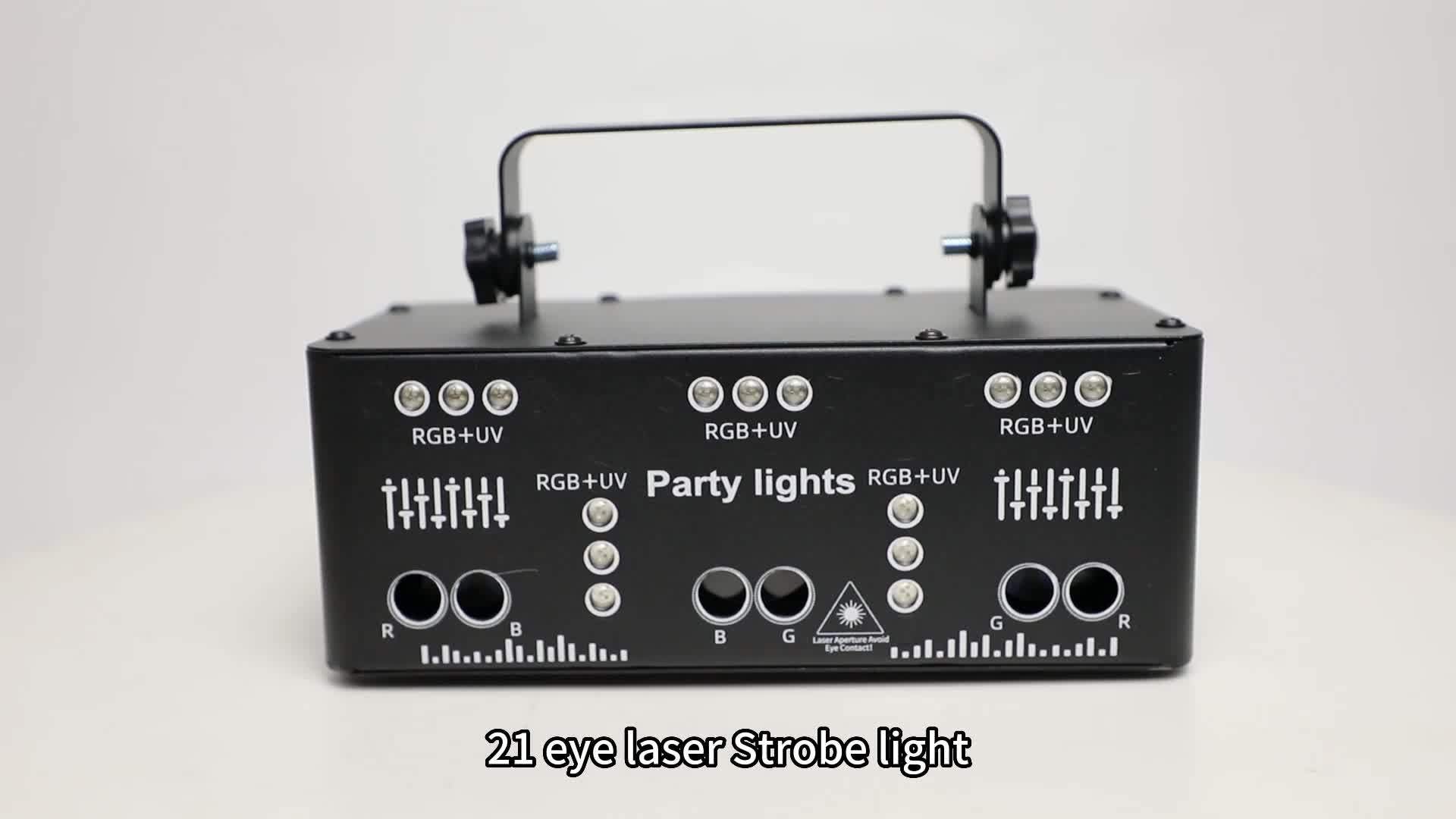 1pc 21 lens DJ disco party lights Commercial rave Lights LED stage lights with remote control RGB beam projector light sound activity flashing lights ceiling table lamp for Karaoke nightclub bar Halloween Christmas Black Frid