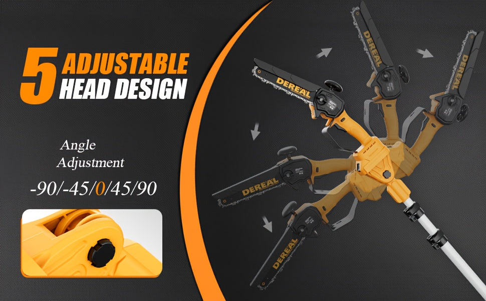 18ft Reach 2-in-1 Compact Pole Saw with 8" Brushless Chainsaw, 20V 4.0Ah Battery, Perfect for Tree Trimming and Wood Cutting - Ideal Christmas Gift
