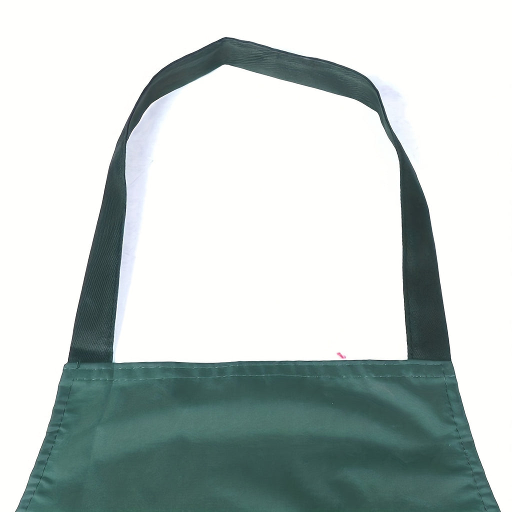 1Pc Apron, Waterproof And Oil-proof Apron With Pockets, For Coffee Bar, Restaurant, Adjustable Multipurpose Apron, 28.3in/25.5in