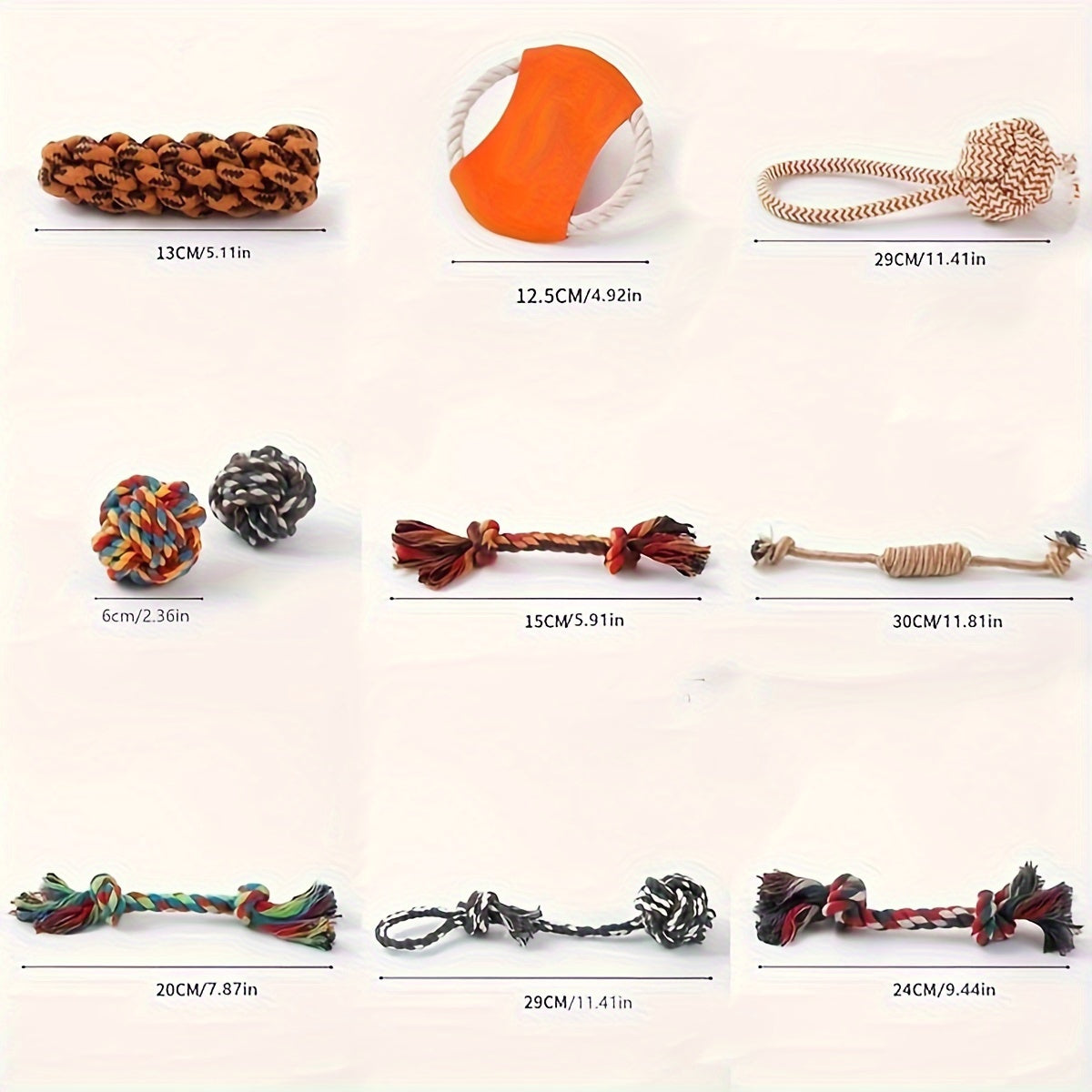 11pcs/16pcs Dog Chew Toys Bundle, Durable Plush and Rope Materials, Tooth Cleaning & Interactive Play, Assorted Food-Shaped & Rope Designs, Suitable for Small Dogs & Puppies