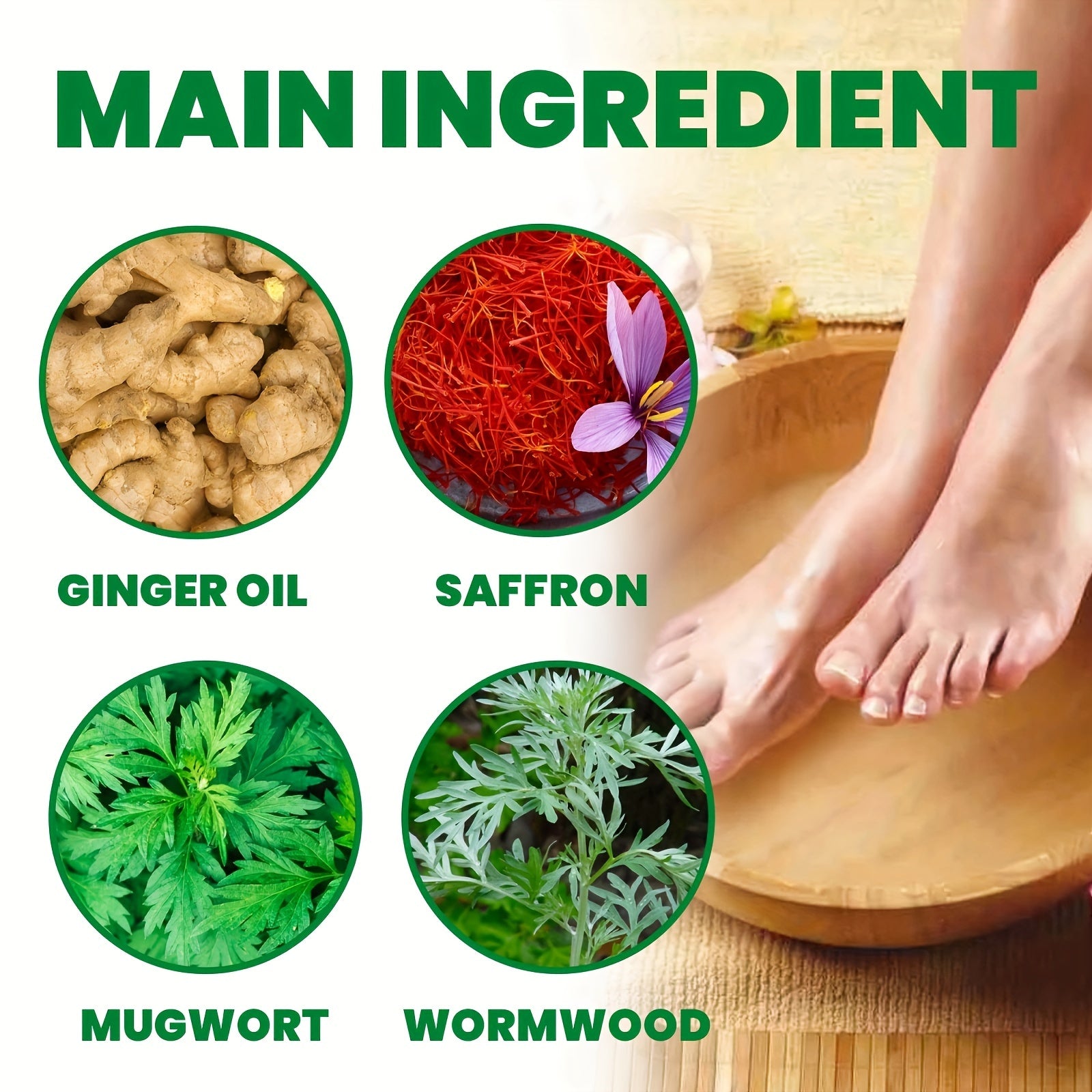 10pcs South Mogre Herbal Foot Soak Bags - Ginger & Cinnamon for Moisturizing, Relaxing Spa Experience - Natural, Hypoallergenic Ingredients in Portable Pouches for Easy Travel, Travel Spa Kit|Botanical Spa Product|Portable Pa