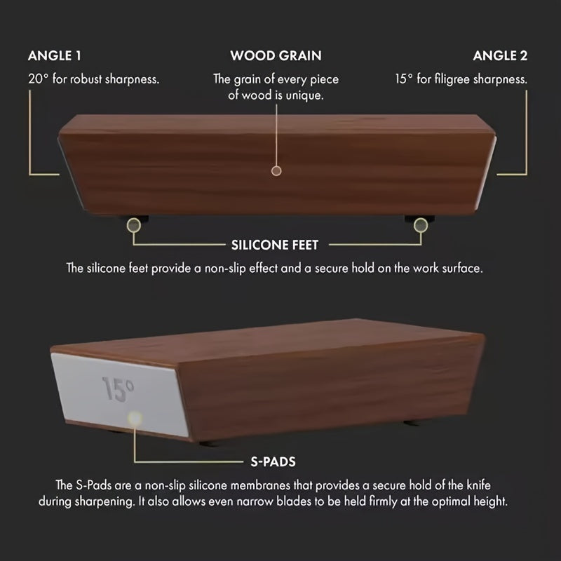 1 Set, Rolling Knife Sharpener For Straight Edge, Rolling Knife Sharpener Tool For Kitchen Knives-Knife Sharpener Kit With 15 & 20 Degree Magnetic Angle For Kitchen Knives, Kitchen Tools