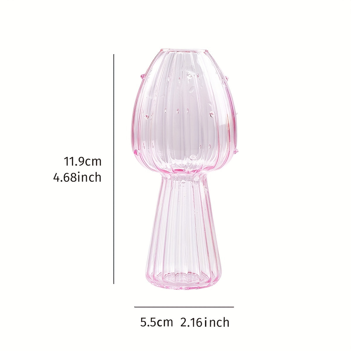 1pc Colorful Glass Mushroom Vase for Indoor Hydroponic Flower Arrangement and Home Decor