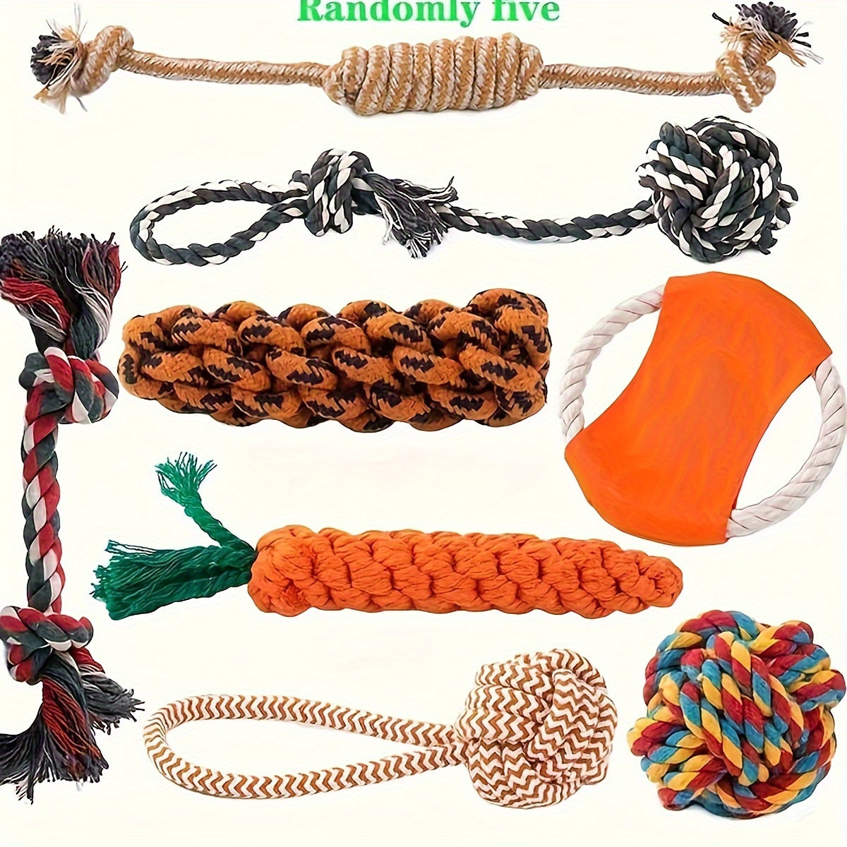 11pcs/16pcs Dog Chew Toys Bundle, Durable Plush and Rope Materials, Tooth Cleaning & Interactive Play, Assorted Food-Shaped & Rope Designs, Suitable for Small Dogs & Puppies
