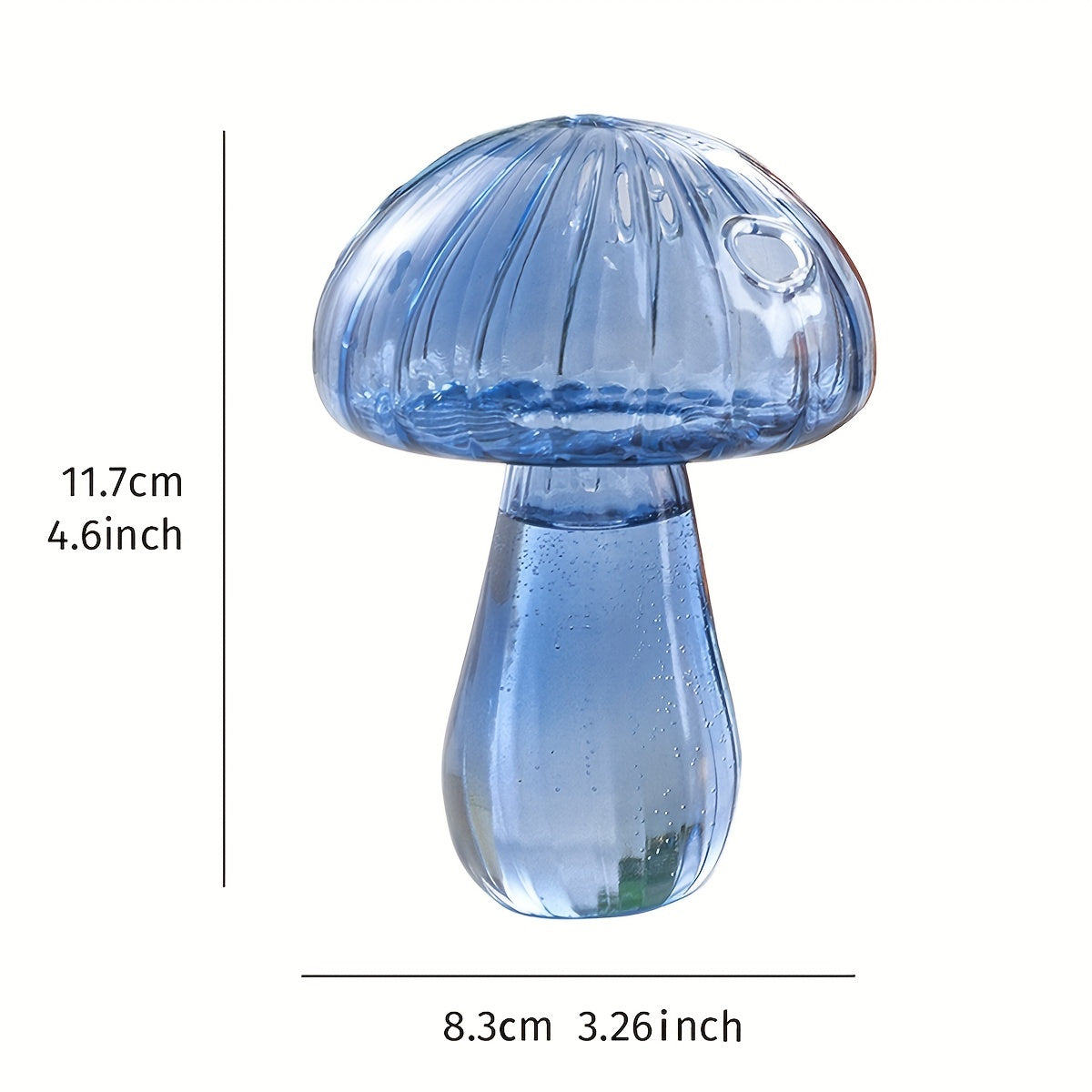 1pc Colorful Glass Mushroom Vase for Indoor Hydroponic Flower Arrangement and Home Decor
