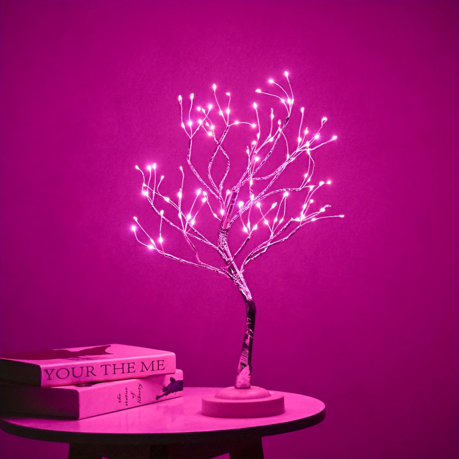 1pc 20-Inch LED Tree Light with 108 Color-Changing LEDs, Battery Powered, Timer Function, Remote Control, and Adjustable Arm for Party, Yard, Bar, Christmas, Halloween, Festival, and Eid Al-Adha Decorations