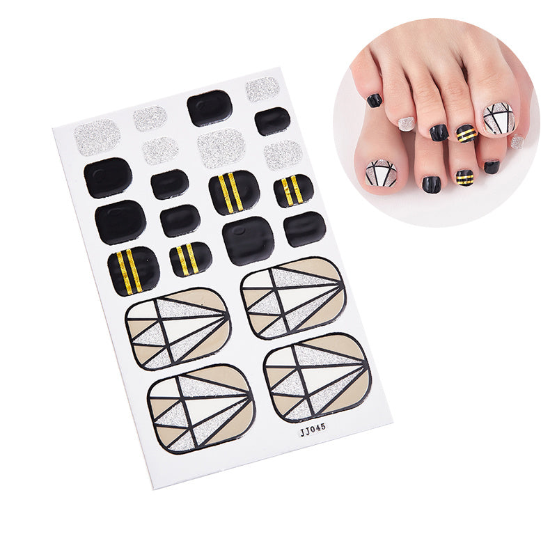 1 Pcs St.Patrick's Day Toe Nail Stickers, Nail Strips Decals With Glitter Design, Full Wraps Self Adhesive Toe Nail Tip, For Women Girls DIY Nail Art Decoration