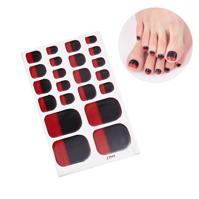1 Pcs St.Patrick's Day Toe Nail Stickers, Nail Strips Decals With Glitter Design, Full Wraps Self Adhesive Toe Nail Tip, For Women Girls DIY Nail Art Decoration