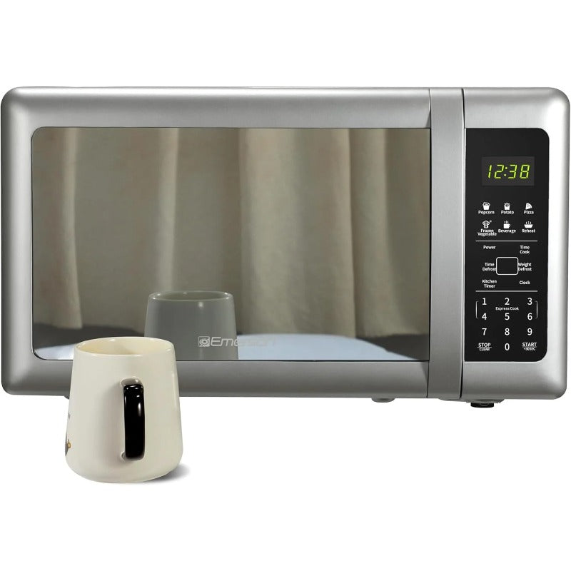 0.7 Cu Ft Silver Mirror Finish, Countertop Microwave Oven
