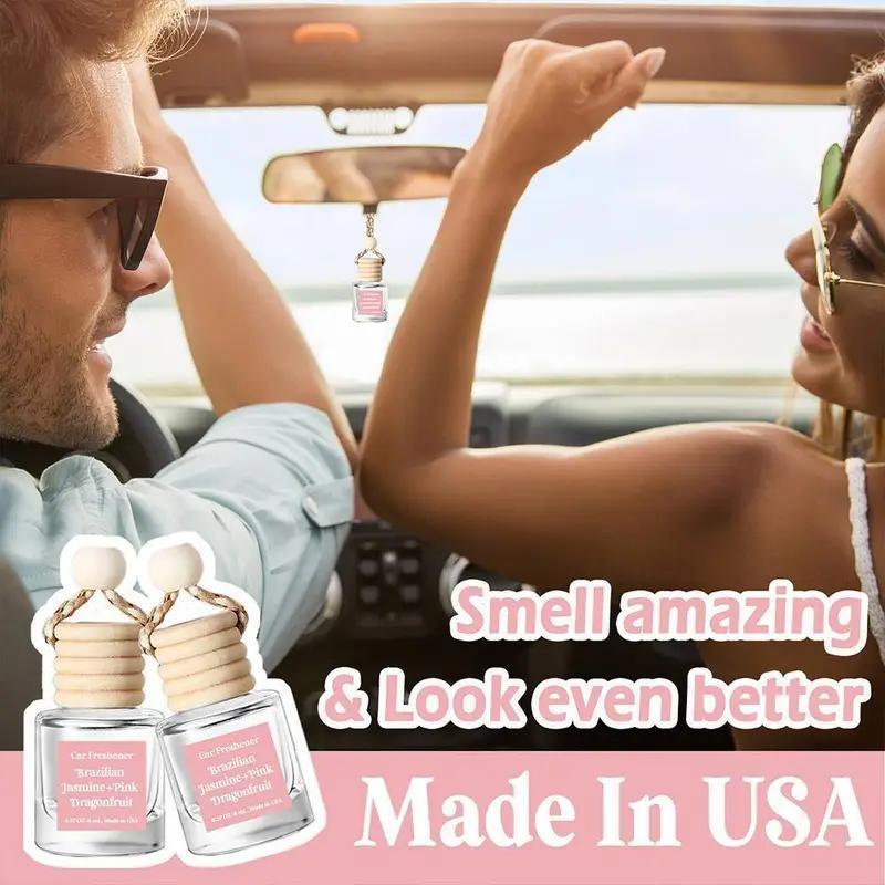 HOOGALIFE Car Air Freshener Choose from 22 Scents,Hanging Car Diffuser,Car Decor Accessory, Made in the USA,Long Lasting,Ships Today.The best New Year gift ever. Choose 1 Bottle or 2 Bottles.Plus,our brand offers excellent cu