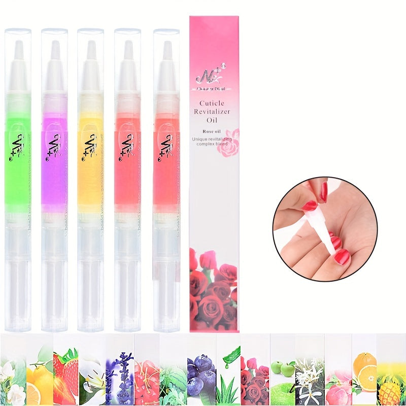 15 Scent Nail Nutrition Oil Pen, Cuticle Oil Pen Nail Revitalizer Oil Prevent Agnail Nail Polish For Daily Nail Care