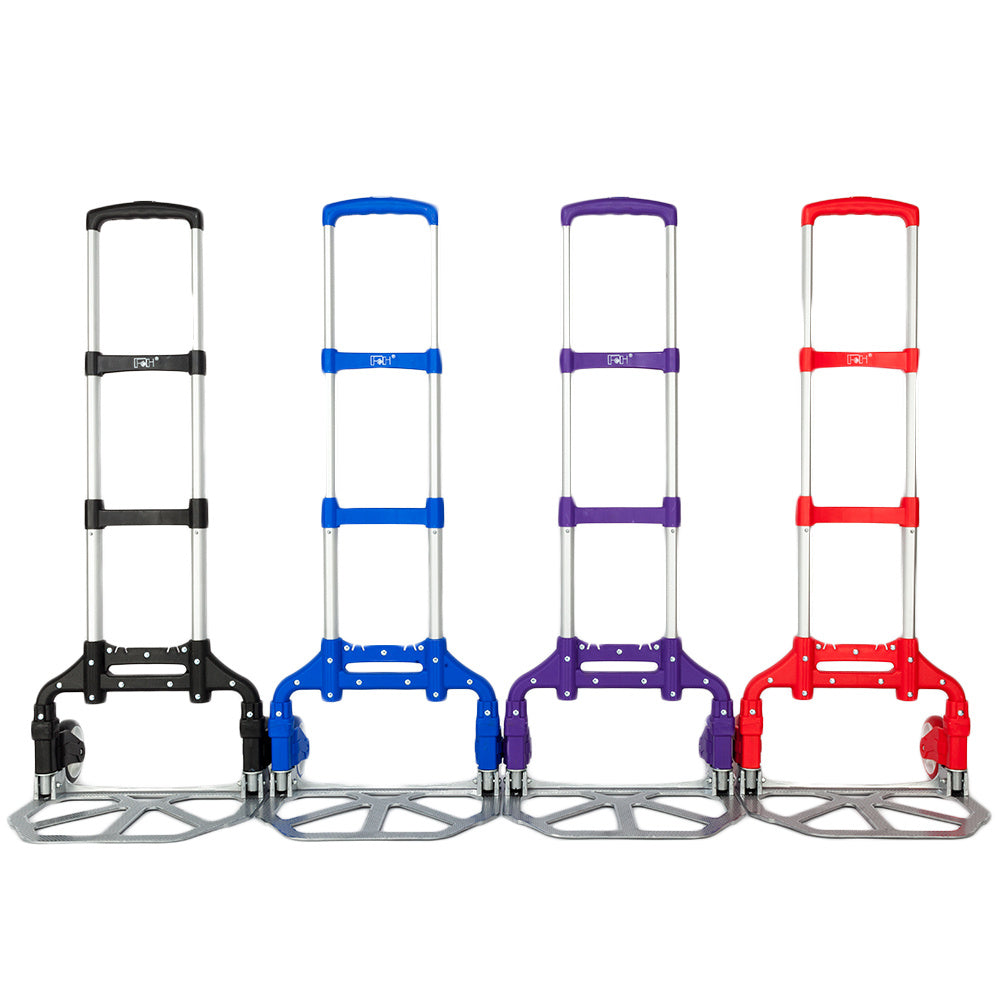 Folding Hand Truck Aluminum Portable Folding Hand Cart 165lbs Capacity Hand Cart and Dolly for Home, Auto, Office, Travel Use
