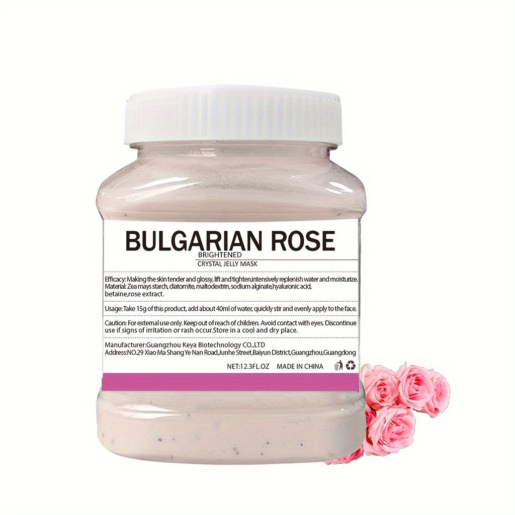 12.3 Fl.Oz Bulgarian Rose Luxurious Gel Hydro Face Mask - Hydrating, Moisturizing, and Improving Facial Skin Care - Natural, Peel-Off, Professional, and Gentle