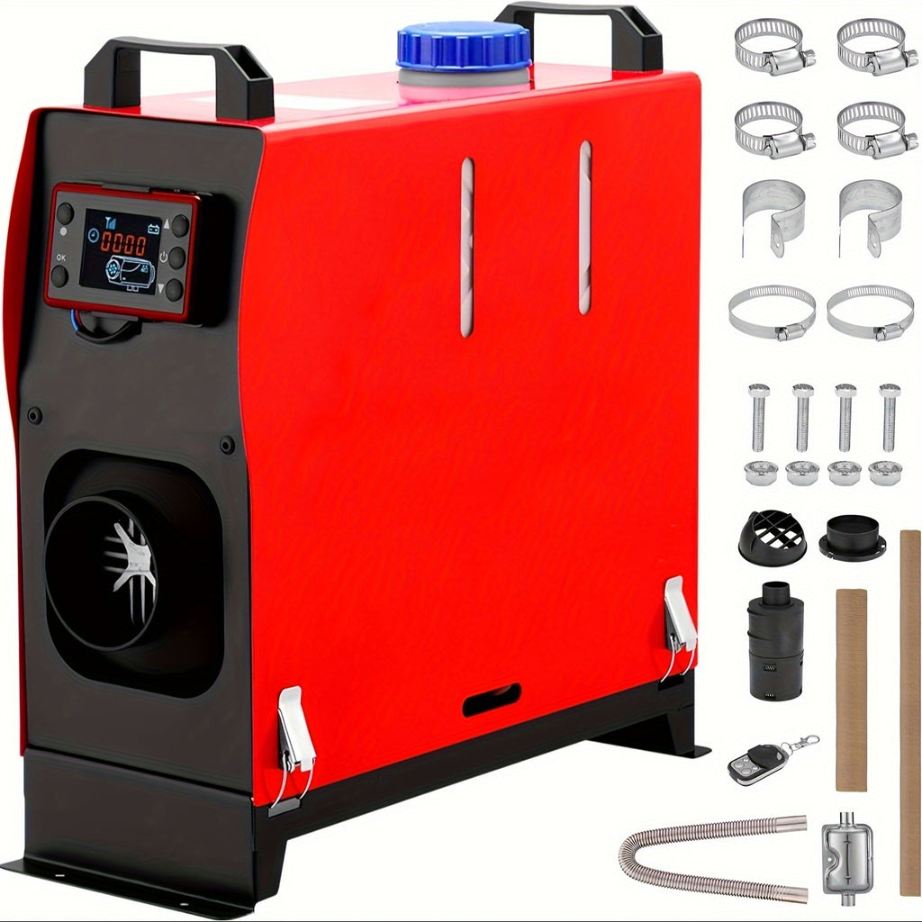 12V 8KW Diesel Heater, All-in-One Diesel Air Heater, Portable Diesel Heater with LCD Monitor & Remote Control, Fast Heating for Tent, Car, RV, Truck, Camper, Trailer, Motorhome, Without Battery