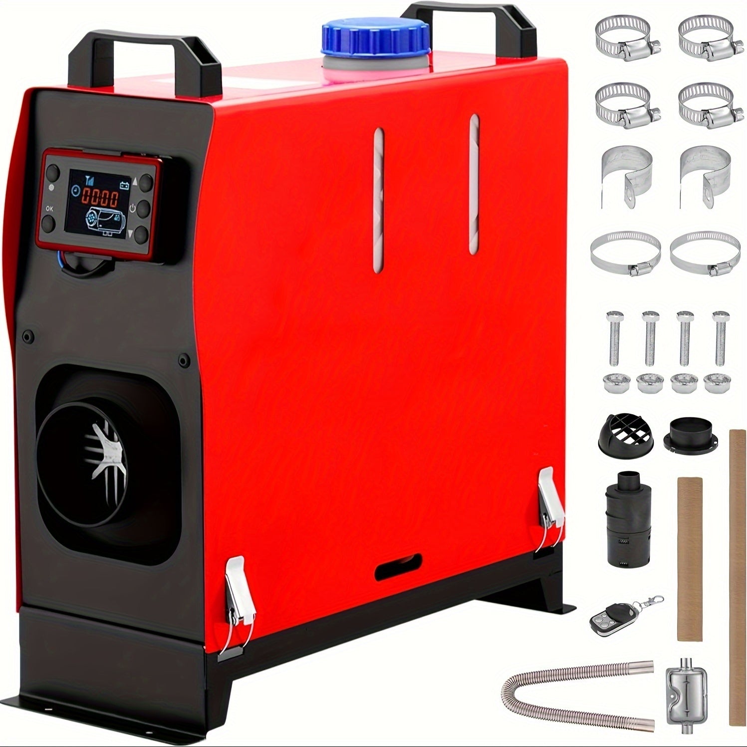 12V 8KW Diesel Heater, All-in-One Diesel Air Heater, Portable Diesel Heater with LCD Monitor & Remote Control, Fast Heating for Tent, Car, RV, Truck, Camper, Trailer, Motorhome, Without Battery