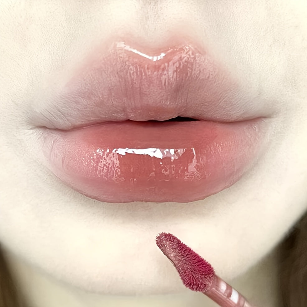 "Cappuvini Hydro-Glow Glassy Lip Gloss/Tint - Low Saturation, Bare-Face Friendly Lipstick For Students & Makeup Enthusiasts"