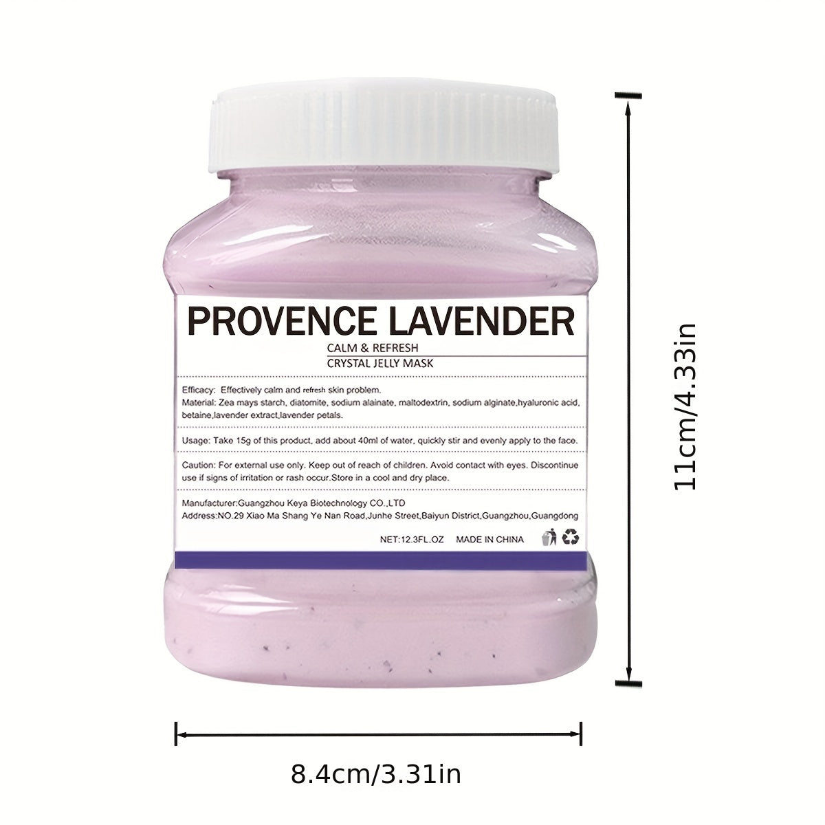 12.3 Fl.Oz Lavender Dream Hydro Jelly Mask - Moisturizing, Hydrating, and Nourishing Facial Skin Care - Natural Gel Peel Off Mask with Soothing and Calming Properties
