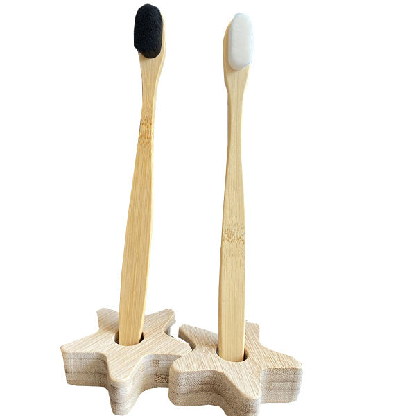 10 Pcs Bamboo Toothbrush Sets Natural Wooden Soft Fur Tooth Brush Eco-friendly Black White Toothbrushes Teeth Cleaning Tools