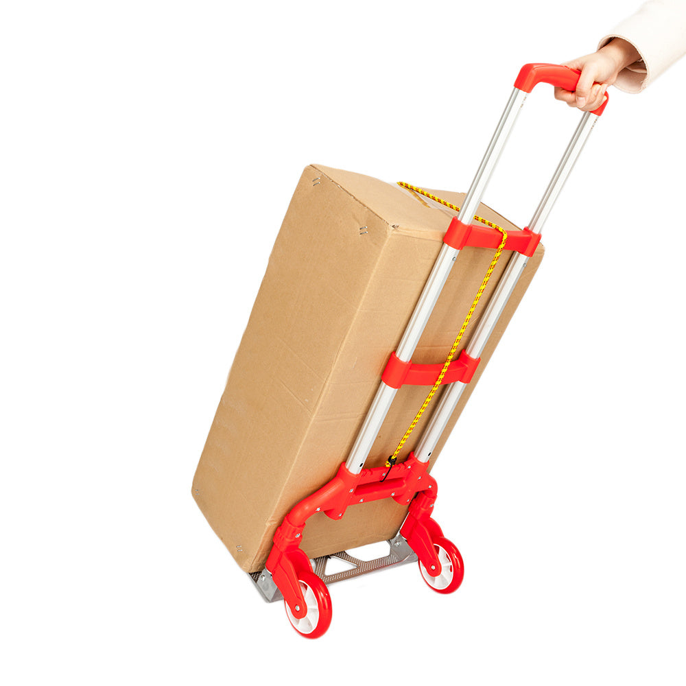 Folding Hand Truck Aluminum Portable Folding Hand Cart 165lbs Capacity Hand Cart and Dolly for Home, Auto, Office, Travel Use