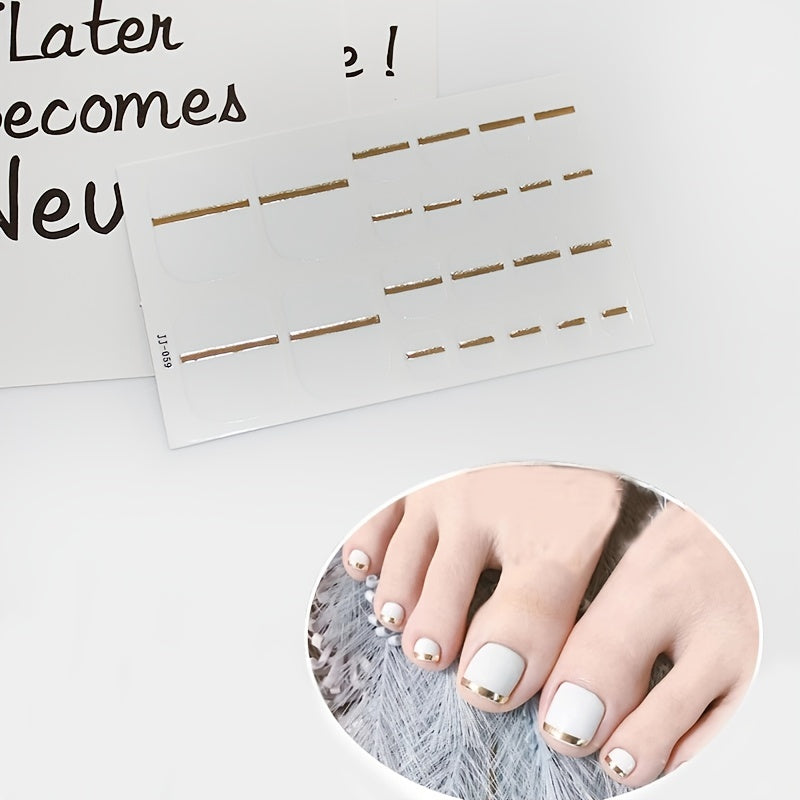 1 Pcs St.Patrick's Day Toe Nail Stickers, Nail Strips Decals With Glitter Design, Full Wraps Self Adhesive Toe Nail Tip, For Women Girls DIY Nail Art Decoration