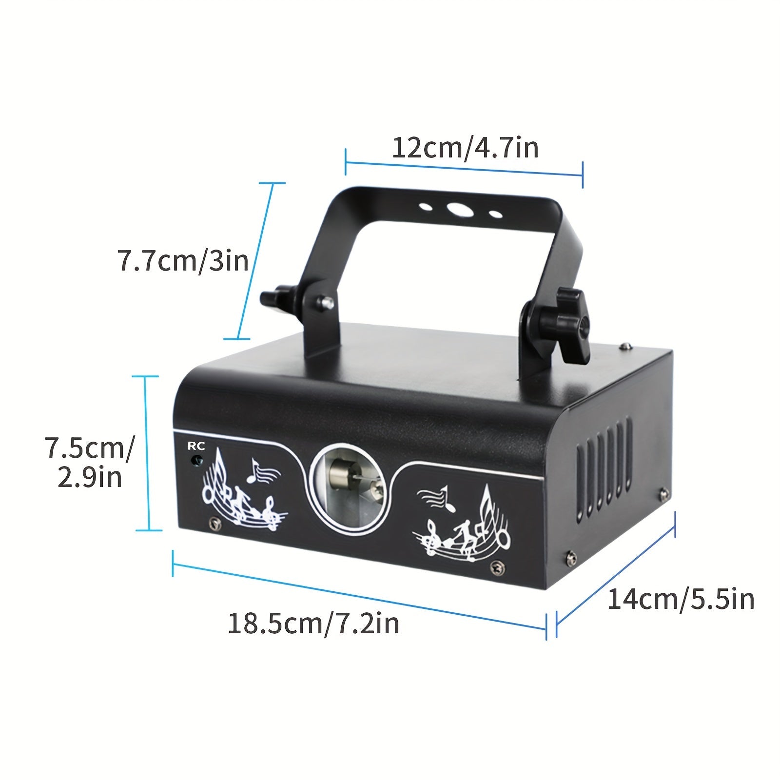 1pc 500mW Animation beam projector lights with remote control, DMX-512 Professional Stage Lighting Equipment DJ sound activity party lights RGB disco lamp ceiling table lamp for Karaoke nightclub Wedding bar Christmas Hallowe